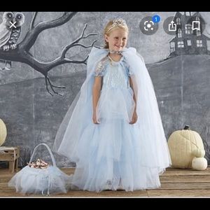 Blue Princess Dress with Blue Cape